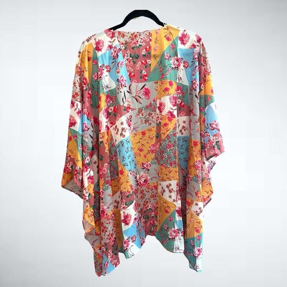 Size XL/1XL Umgee Mixed Patch Floral Print Kimono - Picture 3 of 8